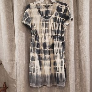 Womens tie dye black and white dress size large